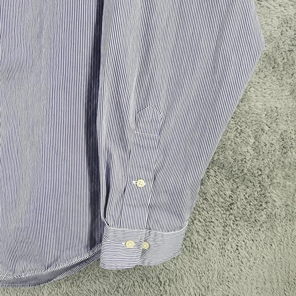 Polo Ralph Lauren‎ Shirt Mens XXL Purple Stripe Custom Button Down Red Pony Logo